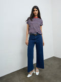 LOV Dark Blue Wide-Leg High-Rise Jeans