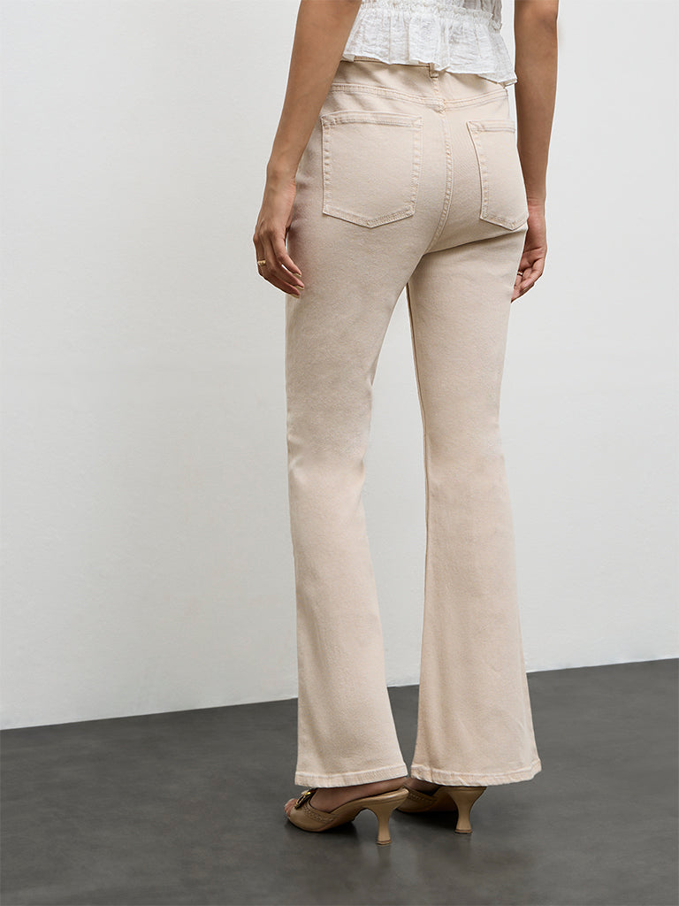 LOV Light Beige High-Rise Jeans