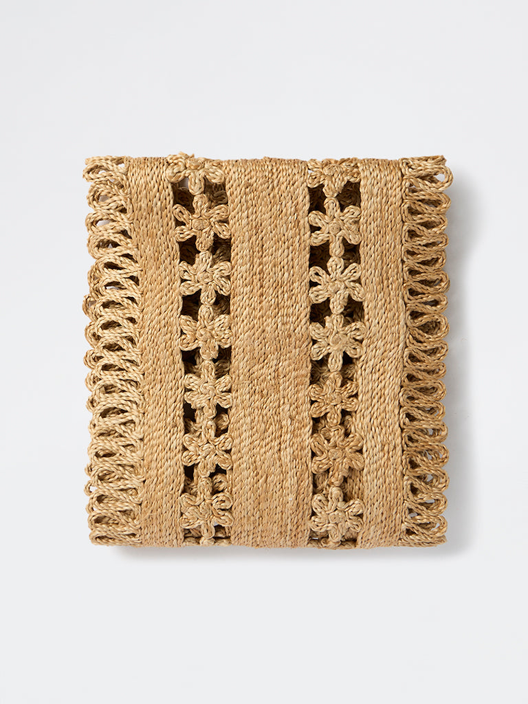 Westside Home Beige Jute Textured Table Runner