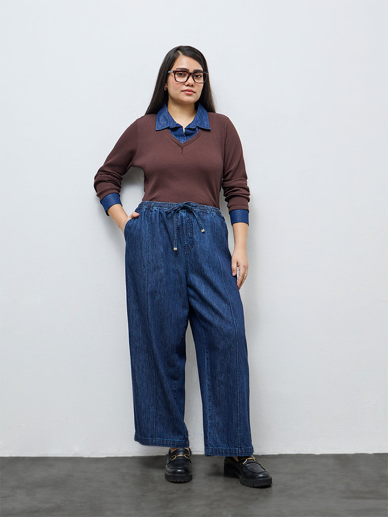 Gia Dark Blue High-Rise Jeans