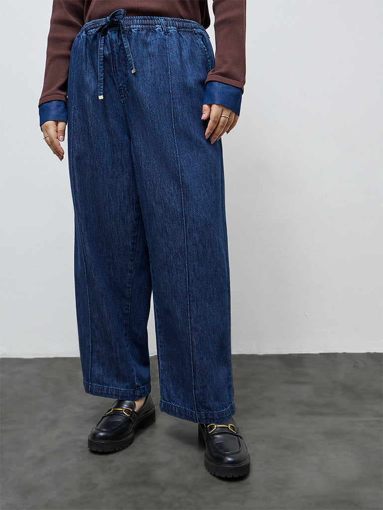 Gia Dark Blue High-Rise Jeans