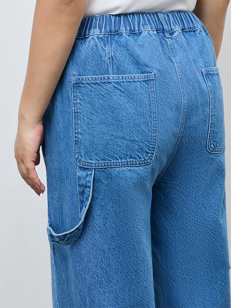 Gia Blue High-Rise Relaxed-Fit Jeans