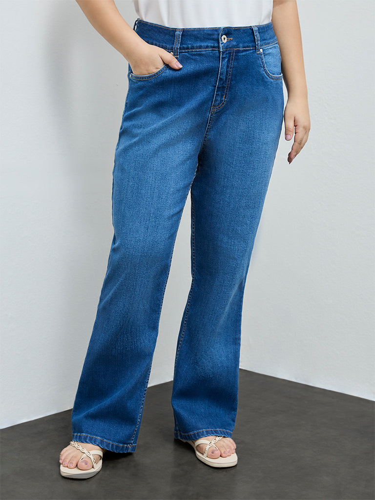 Gia Blue Faded High-Rise Jeans