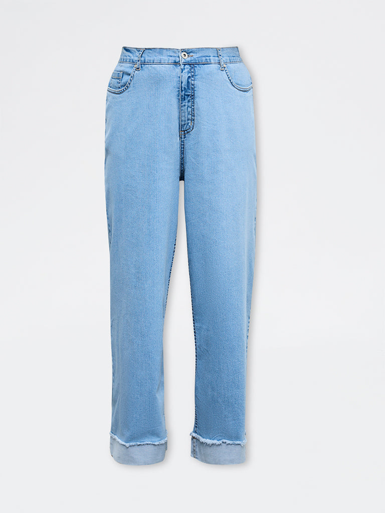 Gia Light Blue Washed High-Rise Jeans