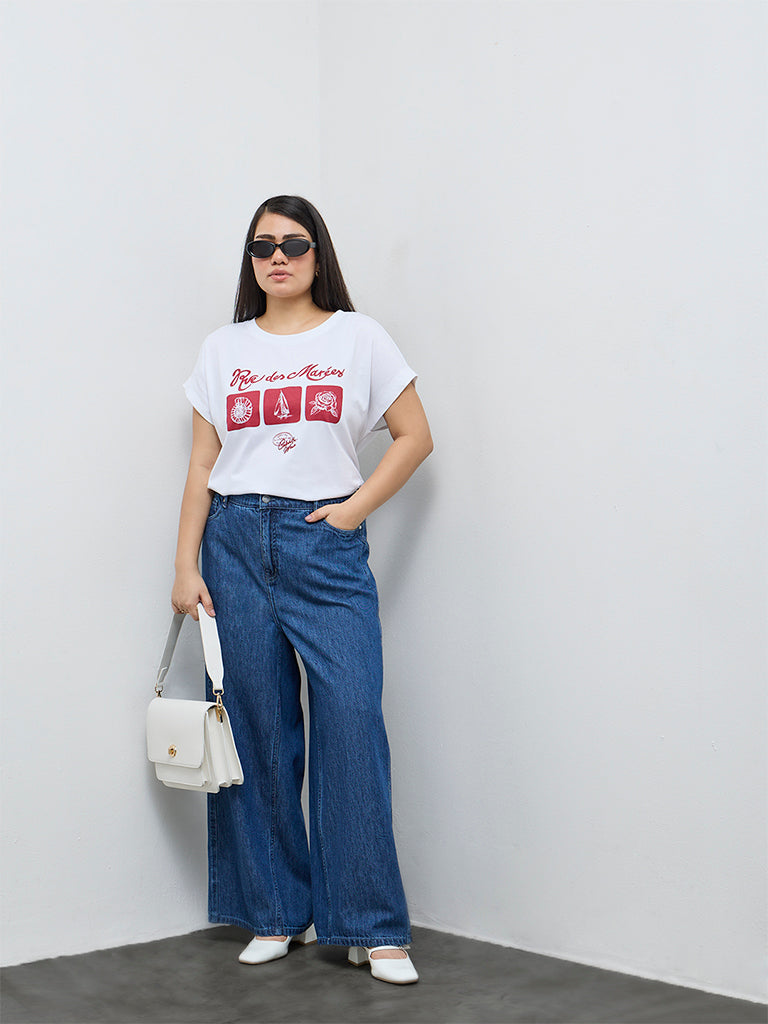 Gia Dark Blue High-Rise Jeans