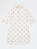 Utsa Kids Girls White Heart Embroidered Cotton Tunic - (8-14 yrs)