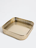 Westside Home Gold Laser-Cut Metal Tray