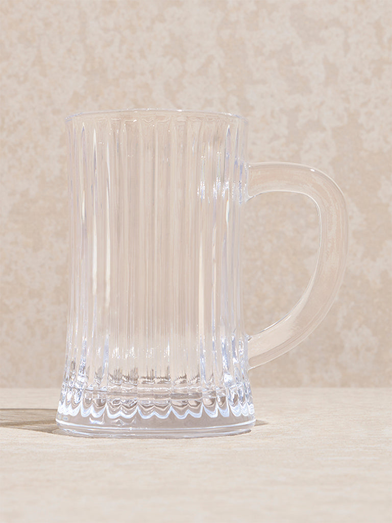 Westside Home Clear Ribbed Beer Glass