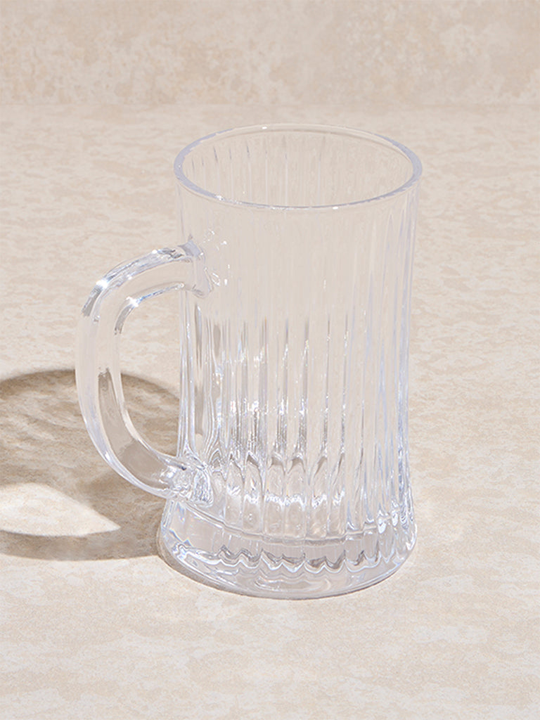 Westside Home Clear Ribbed Beer Glass