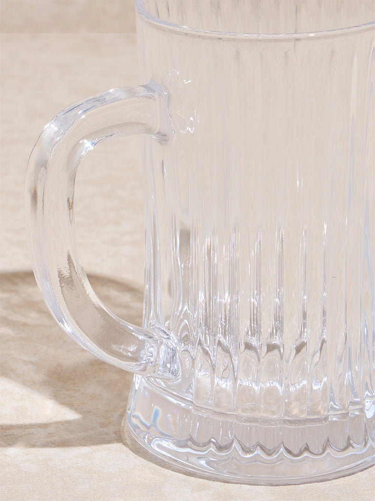 Westside Home Clear Ribbed Beer Glass