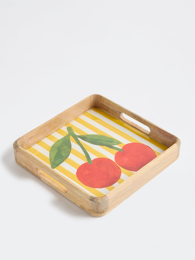 Westside Home Multicolour Cherry Pattern Tray
