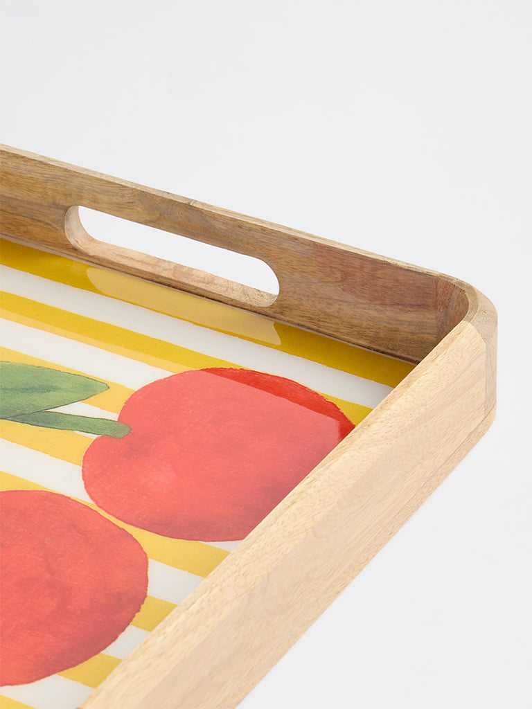 Westside Home Multicolour Cherry Pattern Tray