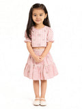 Utsa Kids Girls Pink Checkered Cotton Top - (2-8 yrs)