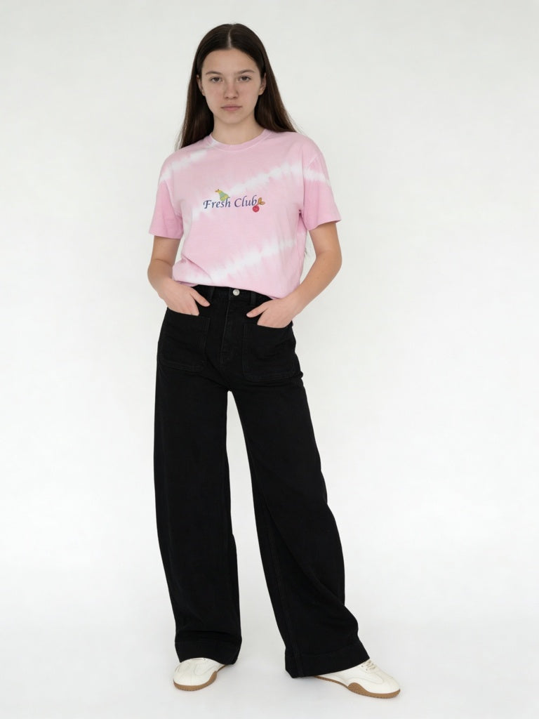 Girls Black Mid-Rise Relaxed-Fit Jeans