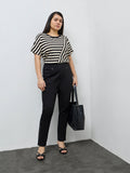 Gia Black Solid High-Rise Cotton-Blend Jeggings