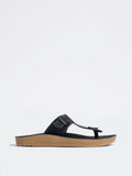 SOLEPLAY Black Buckle-Detailed Thong Strap Sandals