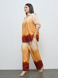 Gia Cream Tie-Dye High-Rise Pants