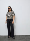 Gia Black Solid High-Rise Trousers