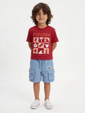 HOP Kids Boys Red Text-Printed Cotton T-Shirt