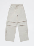Girls Taupe Solid Mid-Rise Trousers