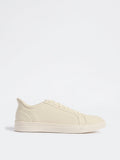 SOLEPLAY Beige Self-Textured Lace-Up Sneakers