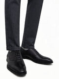 SOLEPLAY Black Lace-Up Oxford Formal Shoes