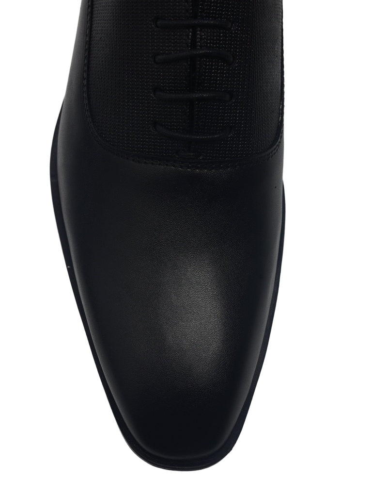 SOLEPLAY Black Lace-Up Oxford Formal Shoes