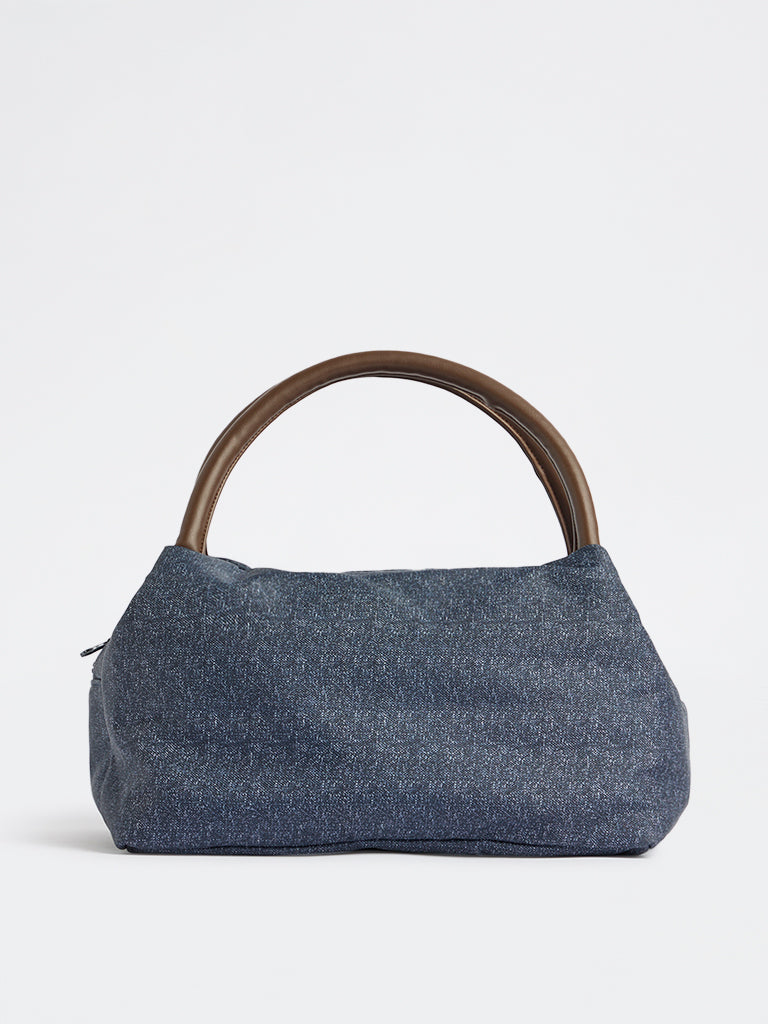 Westside Home Dark Blue Solid Lunch Bag