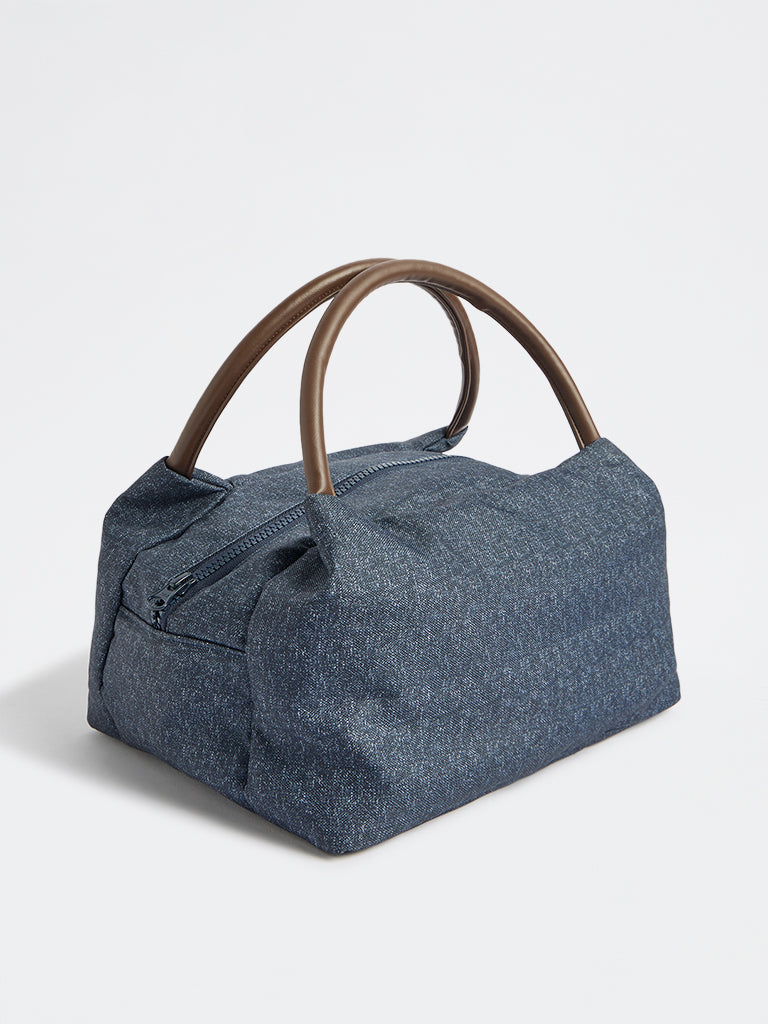 Westside Home Dark Blue Solid Lunch Bag