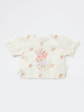 Utsa Kids Girls White Embroidered Cotton-Blend Top - (2-8 yrs)