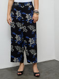 Diza Black Floral Printed Ethnic Pants