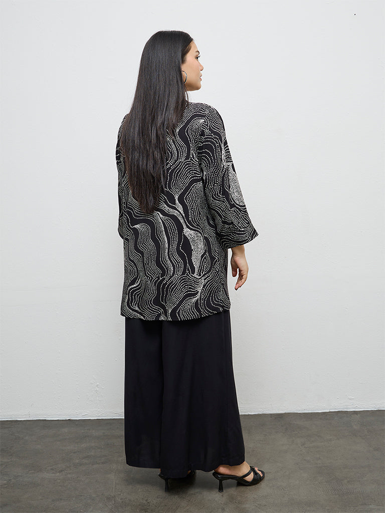 Diza Black Printed Tunic