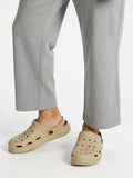 SOLEPLAY Taupe Perforated Clogs