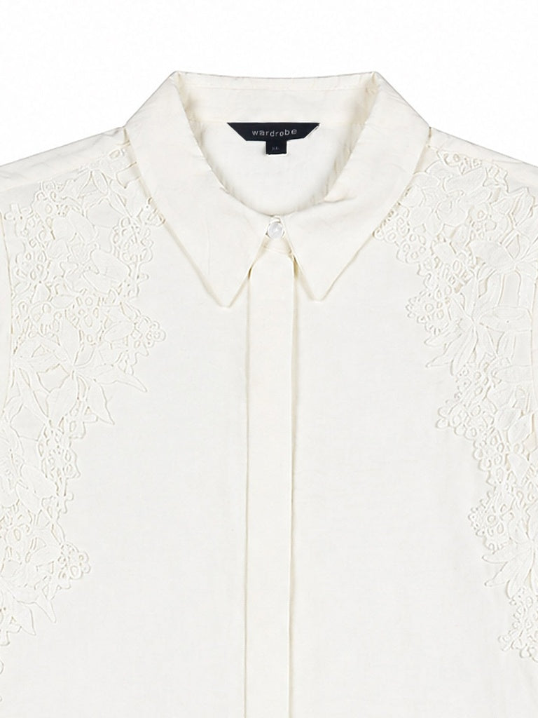 Wardrobe Ivory Lace Detailed Blouse
