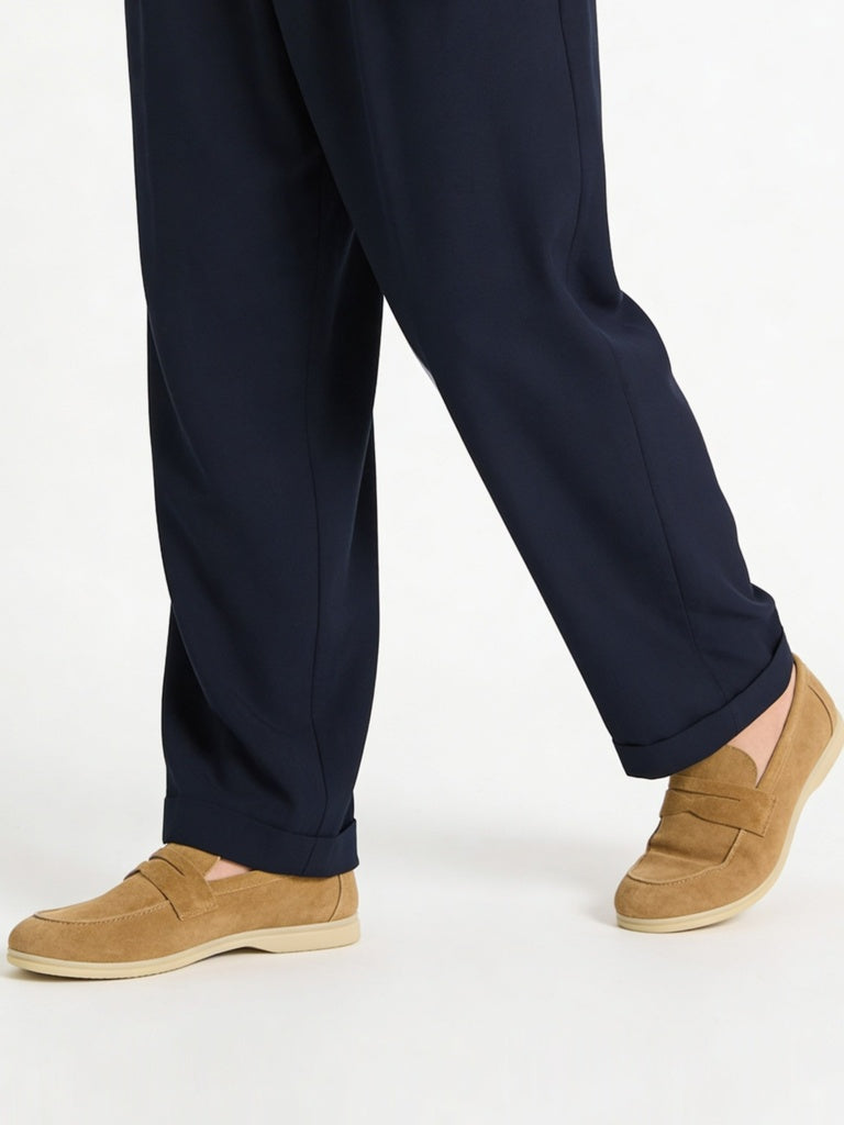 SOLEPLAY Brown Suede Penny Loafers
