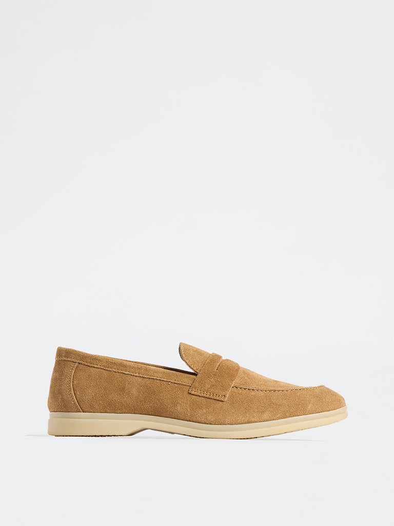 SOLEPLAY Brown Suede Penny Loafers