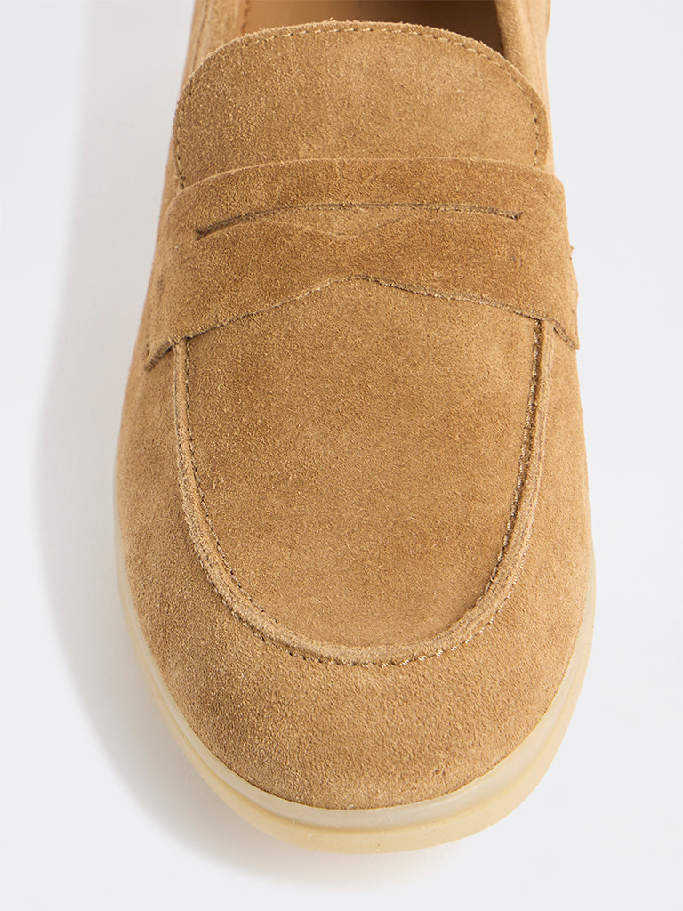 SOLEPLAY Brown Suede Penny Loafers