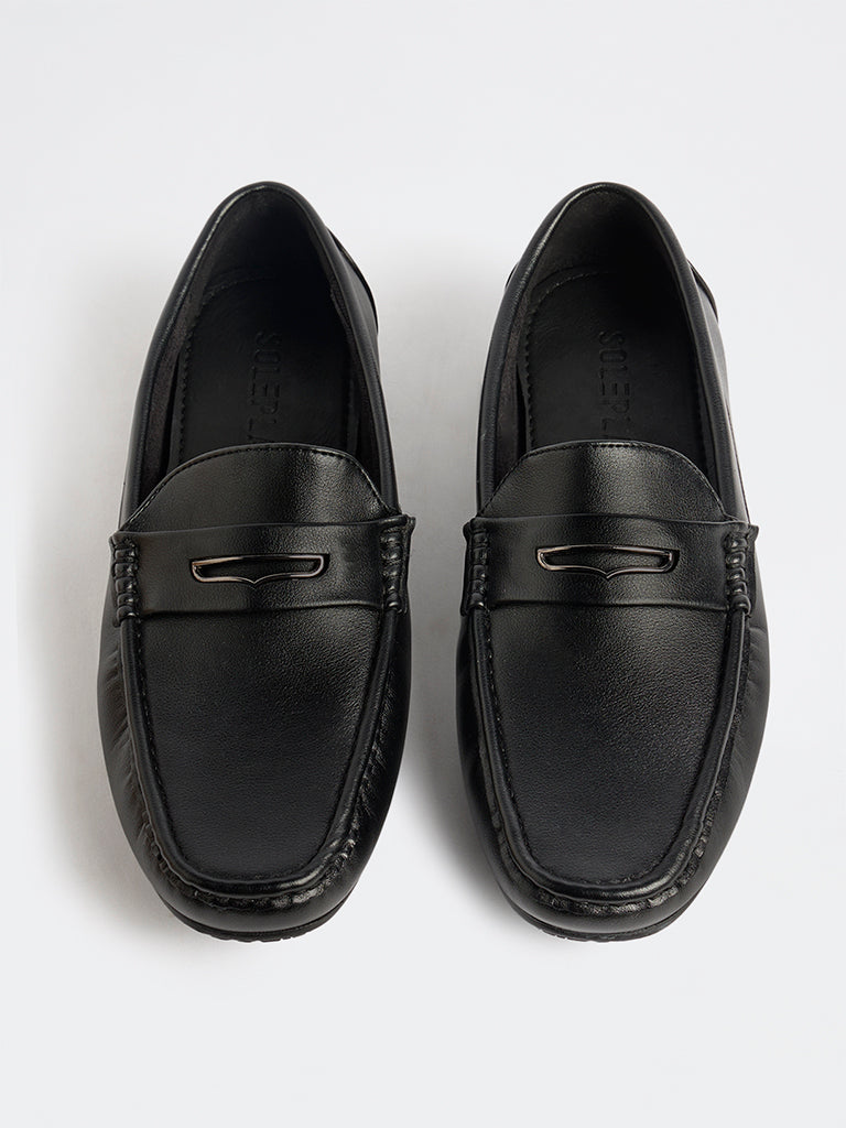 SOLEPLAY Black Metal-Detail Loafers