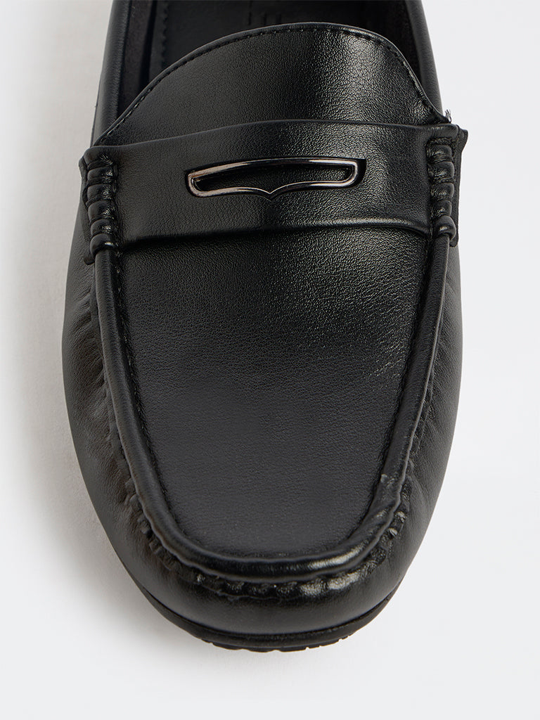 SOLEPLAY Black Metal-Detail Loafers