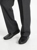 SOLEPLAY Black Braided Strap Driving Loafers