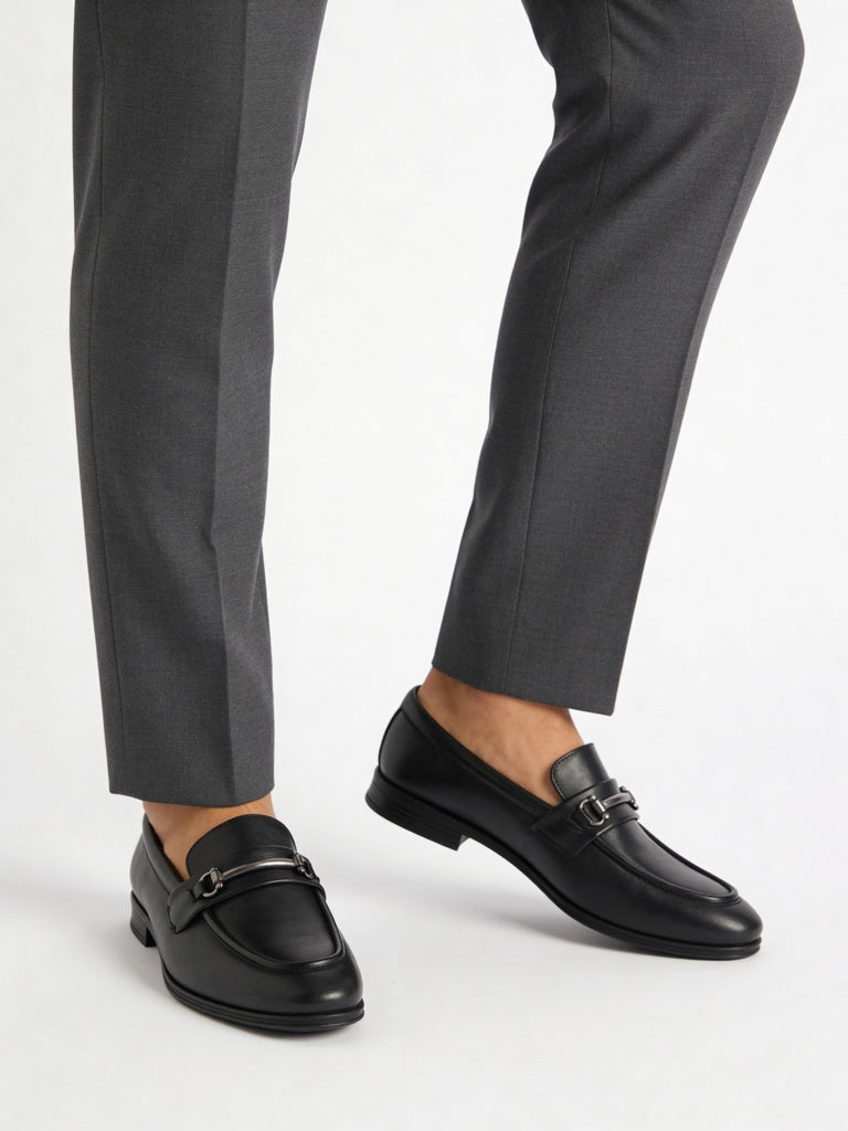 SOLEPLAY Black Horsebit Loafers
