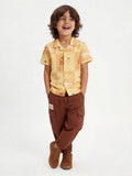HOP Kids Boys Multicolour Printed Cotton Shirt