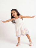 HOP Kids Girls Off-White A-Line Cotton Dress