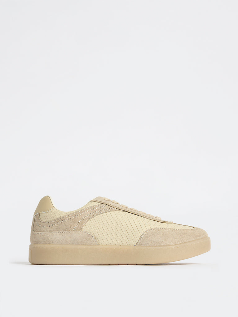 SOLEPLAY Taupe Perforated Sneakers