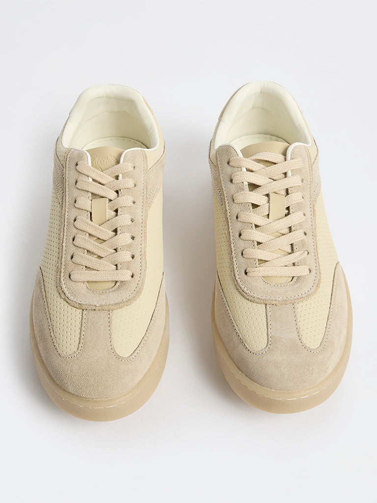 SOLEPLAY Taupe Perforated Sneakers