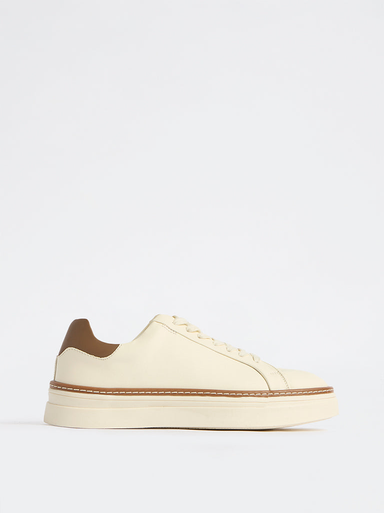SOLEPLAY White Pipeline-Detailed Lace-Up Sneakers