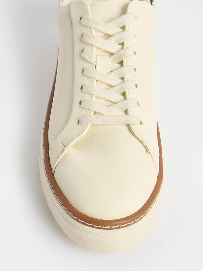 SOLEPLAY White Pipeline-Detailed Lace-Up Sneakers