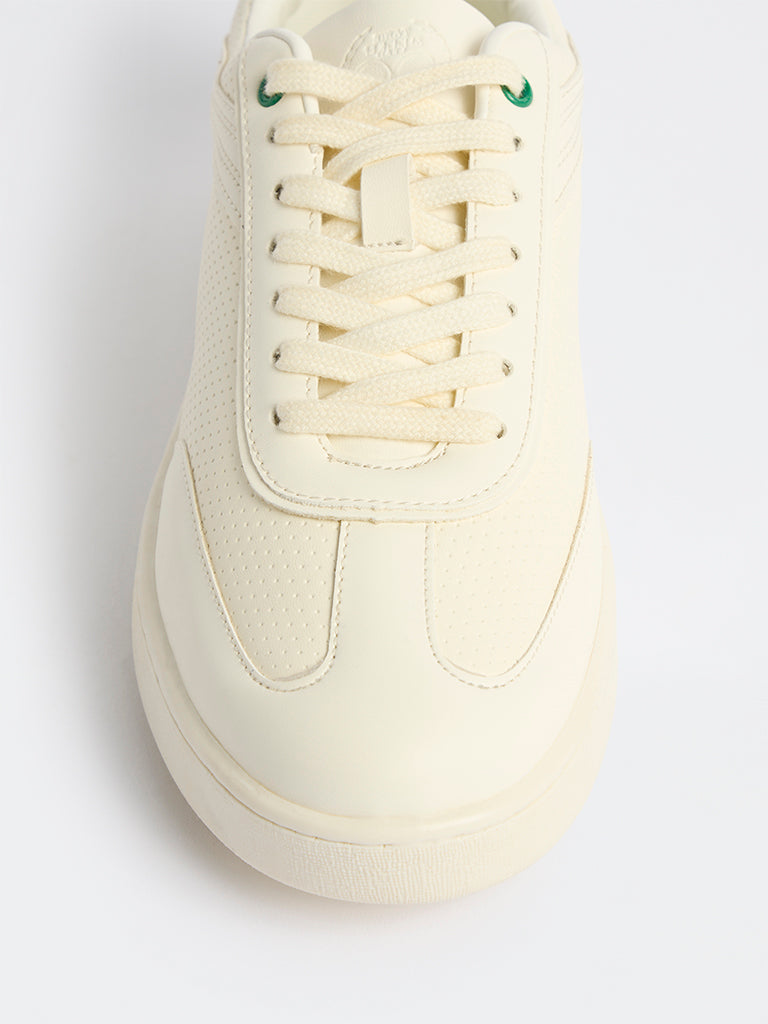 SOLEPLAY White Perforated Sneakers