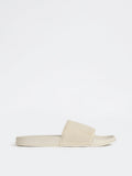 SOLEPLAY Beige Knit-Textured Slides