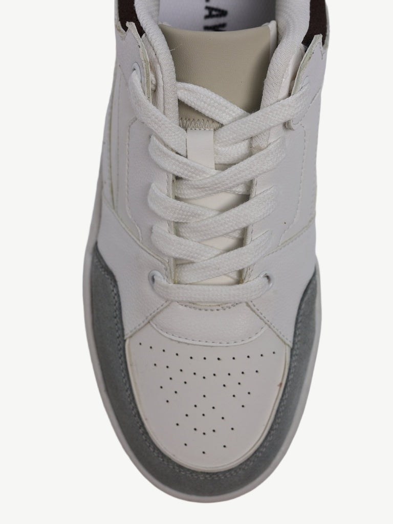SOLEPLAY Grey Perforated Lace-Up Sneakers